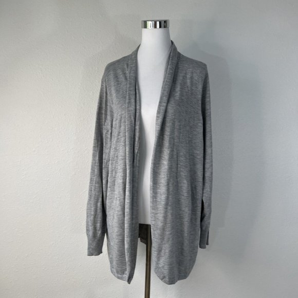 Ella Moss Womens Sweater XXL Gray Open Front  Cardigan Sweater Knit Soft - Picture 2 of 13